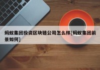 蚂蚁集团投资区块链公司怎么样[蚂蚁集团前景如何]